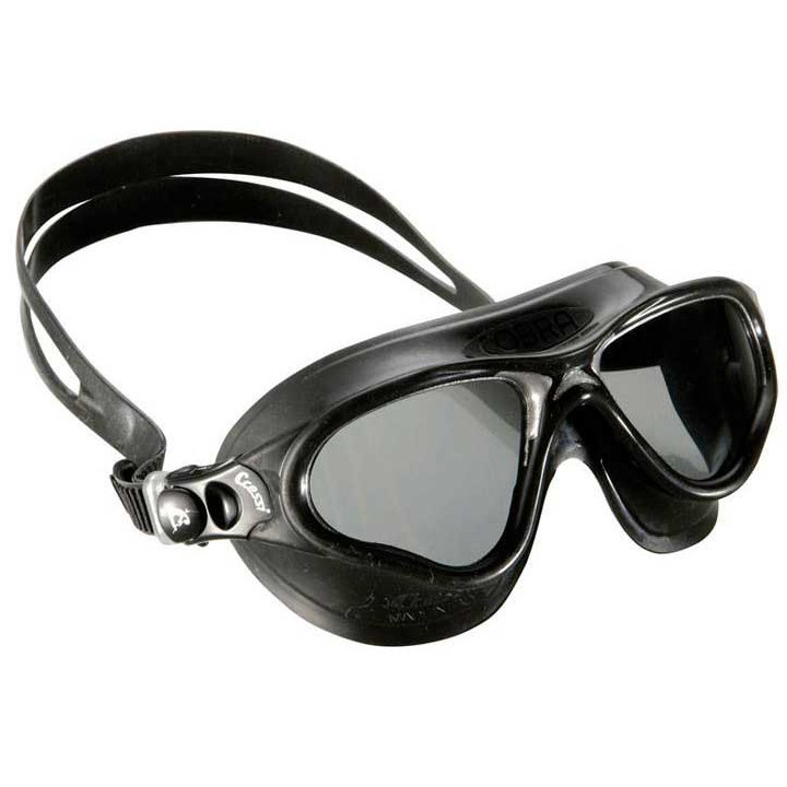Очки для плавания CressiSub COBRA прозрачные линзы черно-красные фото