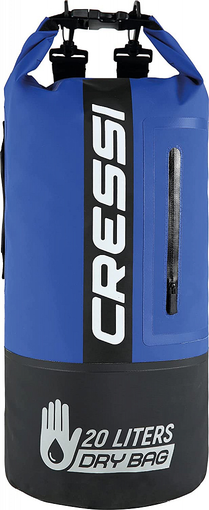 Герморюкзак CRESSI с карманом на молнии Premium BACK PACK, черный/синий, 20 литров, Cressi фото