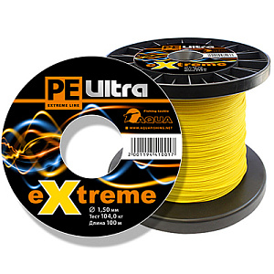 Линь для гарпуна AQUA PE ULTRA EXTREME D1.5мм желтый фото