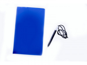 Фото записная книжка подводная с ручкой, для подводных зарисовок, многостраничная, синяя problue