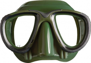 Фото маска mares tana, для подводной охоты и фридайвинга, цвет черный / зелёный