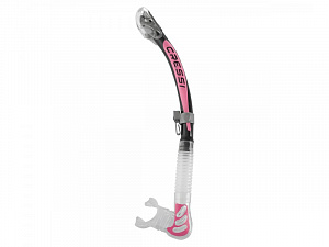 Трубка для дайвинга CressiSub ALFA DRY цвет серый/розовый фото