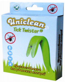 Фото выкручиватель клещей uniclean tick twister