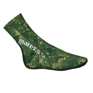 Фото носки camo green 30, 3 мм, с открытой порой внутри, цвет зеленый камуфляж mares