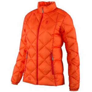 Фото куртка пуховая женская сивера бармица 2.0 оранжевая/алая