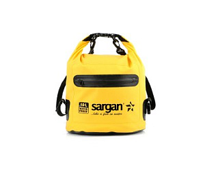 Гермо-сумка через плечо САРГАН "ПЛЯЖКА", с доп.карманом, 10.0л, желтая фото