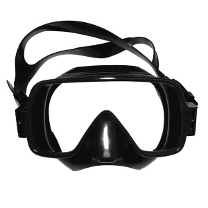 Фото маска для плавания akvilon tekno-2 черная глянцевая