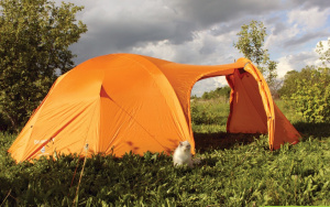 Фото палатка снаряжение волхов 4 (i) оранжевая