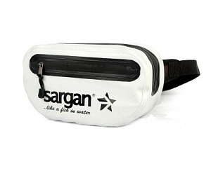 Гермо-сумка на пояс САРГАН "БАНАНА", с доп.карманом, белая фото