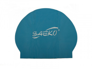Фото шапочка для плавания c2 opp из латекса синяя saeko