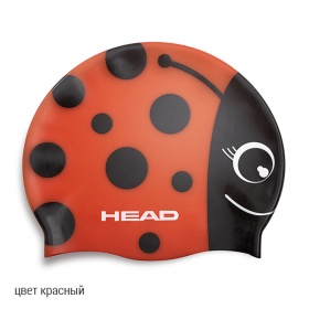 Фото шапочка для плавания head meteor, детская цвет красный