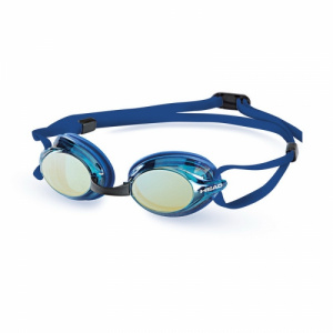 Фото стартовые очки для плавания head venom mirrored цвет рамки синий зеркальные стекла, цвет обтюратор синий