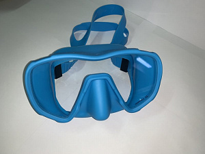 Маска подводная Sargan СЕНЕЖ (голубой силикон) голубая фото