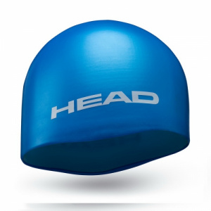 Фото шапочка для плавания head mid silicone moulded, детская цвет голубой