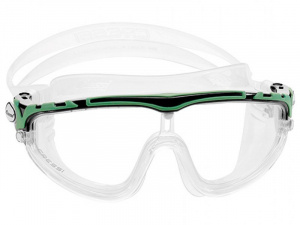Фото очки cressi skylight прозрачный силикон/ черно зеленая рамка/прозрачные линзы