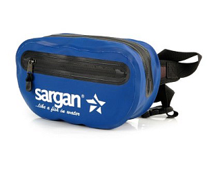 Гермо-сумка на пояс САРГАН "БАНАНА", с доп.карманом, синяя фото